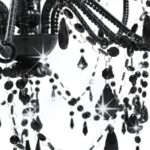 vidaXL Luster s korálkami čierny 8 x E14 žiaroviek – Obrázok 4