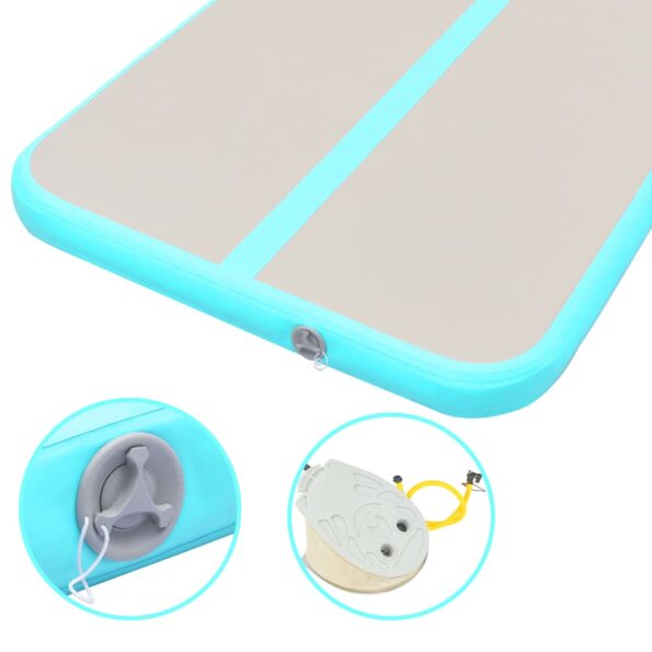 vidaXL Nafukovacia žinenka s pumpou 400x100x10 cm PVC zelená – Obrázok 8