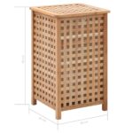 vidaXL Kôš na bielizeň 39x39x65 cm masívne orechové drevo – Obrázok 7
