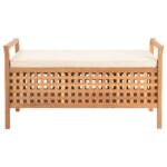 vidaXL Úložná lavica 93x49x49 cm masívne orechové drevo – Obrázok 2