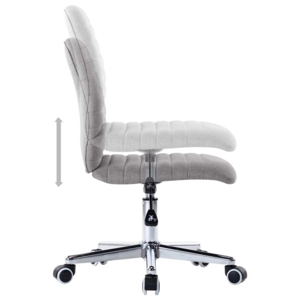 vidaXL Jedálenské stoličky 2 ks bledosivé látkové – Obrázok 6