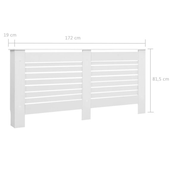 vidaXL Kryt na radiátor, biely 172x19x81,5 cm, MDF – Obrázok 7