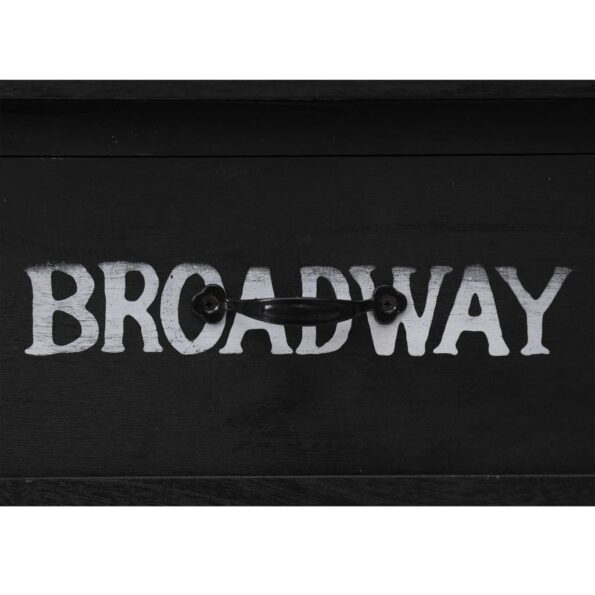 vidaXL Konzolový stolík čierny 110x45x76 cm drevený – Obrázok 7