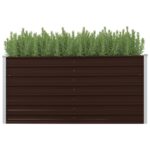 vidaXL Vyvýšený záhradný záhon, hnedý 160x40x77 cm, pozinkovaná oceľ – Obrázok 2