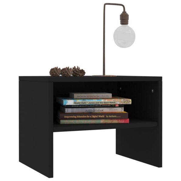 vidaXL Nočné stolíky 2 ks, čierne 40x30x30 cm, kompozitné drevo – Obrázok 3