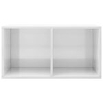 vidaXL Úložný box na vinyly, lesklý biely 71x34x36cm, kompozitné drevo – Obrázok 4