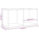 vidaXL Úložný box na vinyly, lesklý biely 71x34x36cm, kompozitné drevo – Obrázok 9