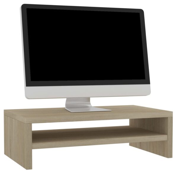 vidaXL Stojan na monitor farba dubu sonoma 42x24x13 cm drevotrieska – Obrázok 3