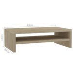 vidaXL Stojan na monitor farba dubu sonoma 42x24x13 cm drevotrieska – Obrázok 6