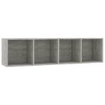 vidaXL Knižnica/TV skrinka, betónovo sivá 143x30x36 cm – Obrázok 2