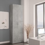 vidaXL Kancelárska skrinka, betónovo sivá 60x32x190cm kompozitné drevo – Obrázok 3