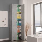 vidaXL Kancelárska skrinka, betónovo sivá 60x32x190cm kompozitné drevo