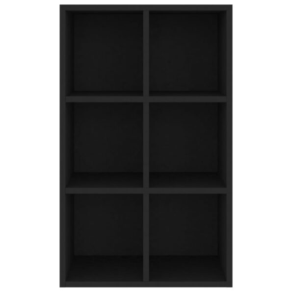 vidaXL Knižnica/komoda, čierna 66x30x97,8 cm, kompozitné drevo – Obrázok 6