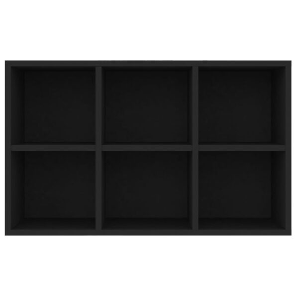 vidaXL Knižnica/komoda, čierna 66x30x97,8 cm, kompozitné drevo – Obrázok 9