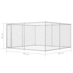 vidaXL Vonkajšia voliéra pre psy 383x383x185 cm – Obrázok 5