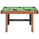vidaXL 4-stopový biliardový stôl hnedý 122x61x76 cm – Obrázok 2