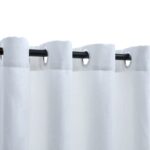 vidaXL Zatemňovacie závesy s kovovými očkami 2 ks, sivobiele 140x175cm – Obrázok 4