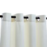 vidaXL Zatemňovací záves s kovovými očkami, zamat, krémový 290x245 cm – Obrázok 4
