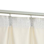vidaXL Zatemňovacie závesy 2 ks s háčikmi, zamat, krémové 140x245 cm – Obrázok 4