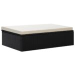 vidaXL 2-dielna záhradná sedacia súprava s podložkami, polyratan, čierna – Obrázok 11