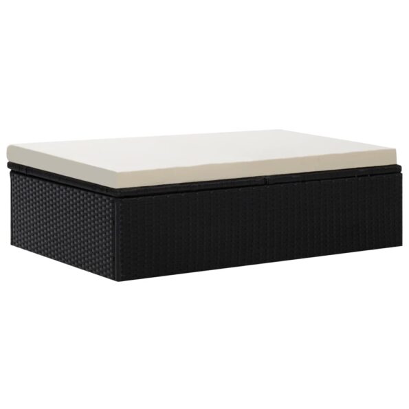 vidaXL 2-dielna záhradná sedacia súprava s podložkami, polyratan, čierna – Obrázok 11