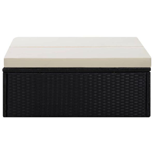 vidaXL 2-dielna záhradná sedacia súprava s podložkami, polyratan, čierna – Obrázok 12