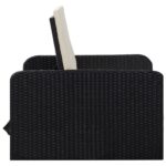 vidaXL 2-dielna záhradná sedacia súprava s podložkami, polyratan, čierna – Obrázok 5