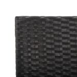 vidaXL Záhradná lavica s vankúšmi čierna 176 cm polyratanová – Obrázok 8