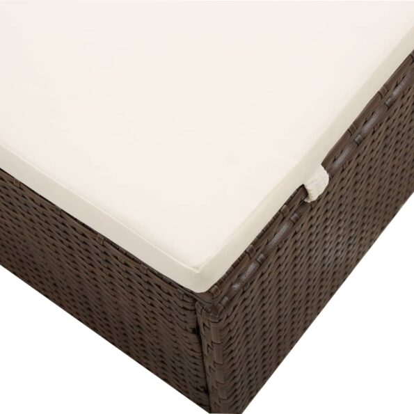 VXL8719883729466_g_en_hd_6.jpg vidaXL Záhradné ležadlo s baldachýnom a podložkou, polyratan, hnedé – Obrázok 7