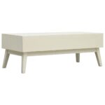 vidaXL Konferenčný stolík 2 zásuvky vyrezávaný sivý 110x50x40 cm drevo – Obrázok 4