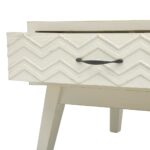vidaXL Konferenčný stolík 2 zásuvky vyrezávaný sivý 110x50x40 cm drevo – Obrázok 7