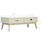 vidaXL Konferenčný stolík 2 zásuvky vyrezávaný sivý 110x50x40 cm drevo – Obrázok 8