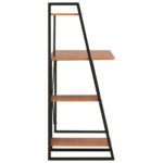 vidaXL Písací stôl s policami, čierny a hnedý 102x50x117 cm – Obrázok 3