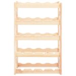 vidaXL Stojan na víno na 20 fliaš, borovicové drevo – Obrázok 2