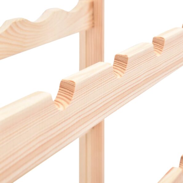 vidaXL Stojan na víno na 20 fliaš, borovicové drevo – Obrázok 5