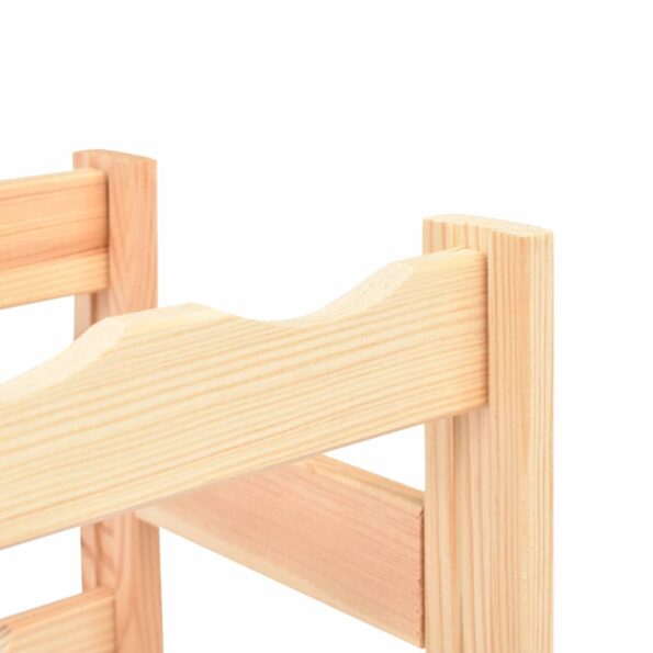 vidaXL Stojan na víno na 42 fliaš, borovicové drevo – Obrázok 4