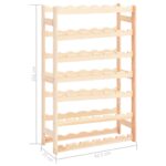 vidaXL Stojan na víno na 42 fliaš, borovicové drevo – Obrázok 6