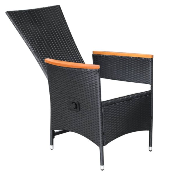 vidaXL 7-dielna vonkajšia jedálenská súprava, polyratan+akáciové drevo – Obrázok 8