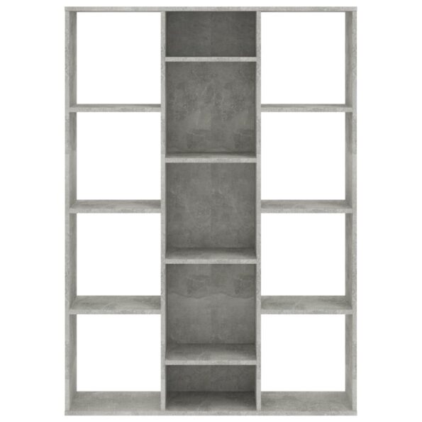 vidaXL Knižnica/deliaca stena, betónová 100x24x140cm, kompozitné drevo – Obrázok 5