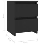 vidaXL Nočné stolíky 2 ks, čierne 30x30x40 cm, kompozitné drevo – Obrázok 7