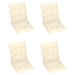 vidaXL Podložky na záhradné stoličky, nízke operadlo 4 ks 100x50x3 cm – Obrázok 3