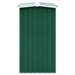 vidaXL Kôlňa na drevo zelená 172x91x154 cm pozinkovaná oceľ – Obrázok 4