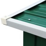 vidaXL Kôlňa na drevo zelená 172x91x154 cm pozinkovaná oceľ – Obrázok 5
