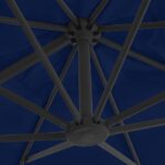 vidaXL Závesný slnečník s hliníkovou tyčou 3x3 m azúrovo modrý – Obrázok 2