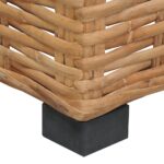 vidaXL Rohová pohovka s vankúšmi prírodná ratanová – Obrázok 6