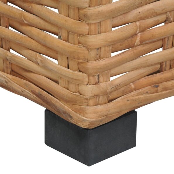 vidaXL Rohová pohovka s vankúšmi prírodná ratanová – Obrázok 6