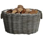 vidaXL Košík na palivové drevo s rúčkami 59x42x28 cm, sivá vŕba – Obrázok 2