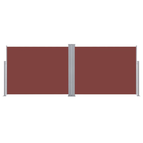 vidaXL Zaťahovacia bočná markíza, hnedá 140x1000 cm – Obrázok 5