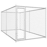 vidaXL Vonkajšia voliéra pre psy 382x192x185 cm