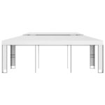 vidaXL Altánok s dvojitou strieškou 3x6 m, biely – Obrázok 2